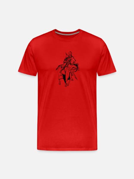 Knight - Crusader - Knight shield - Sword - Men's Premium Organic T-Shirt - red