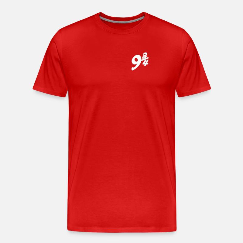 Gleis 9 3/4 - Männer Premium Bio T-Shirt - Rot