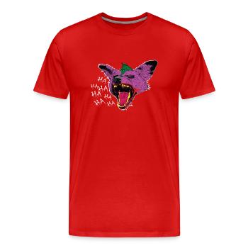 Hyènes - hyène - T-shirt bio Premium Homme - rouge - Devant - Damien (186cm)
