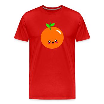 orange - T-shirt bio Premium Homme - rouge - Devant - Damien (186cm)