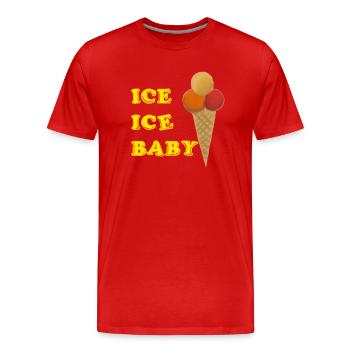 GLACE - T-shirt bio Premium Homme - rouge - Devant - Damien (186cm)