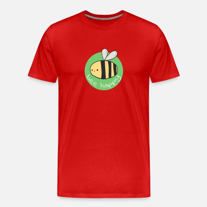 Biene - Männer Premium Bio T-Shirt - Rot