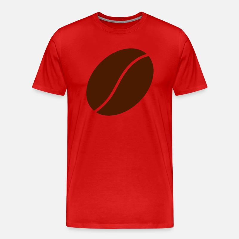 Kaffeebohnen - Männer Premium Bio T-Shirt - Rot