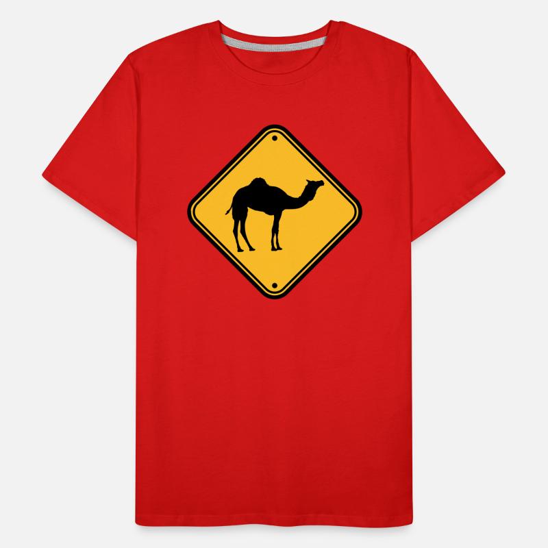 Shield warning danger caution Caution came Men's Premium Organic T-Shirt