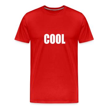 Cool - Männer Premium Bio T-Shirt - Rot - Vorne - Damien (186cm)