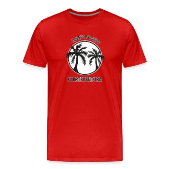 Canary Islands Fuerteventura Palm - Men's Premium Organic T-Shirt - red - Front - Damien (186cm)