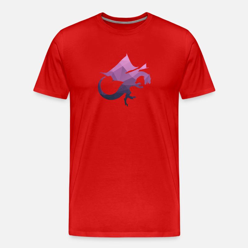 Drachen - Männer Premium Bio T-Shirt - Rot