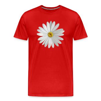Marguerites - T-shirt bio Premium Homme - rouge - Devant - Damien (186cm)