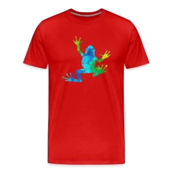 grenouille - T-shirt bio Premium Homme - rouge - Devant - Damien (186cm)