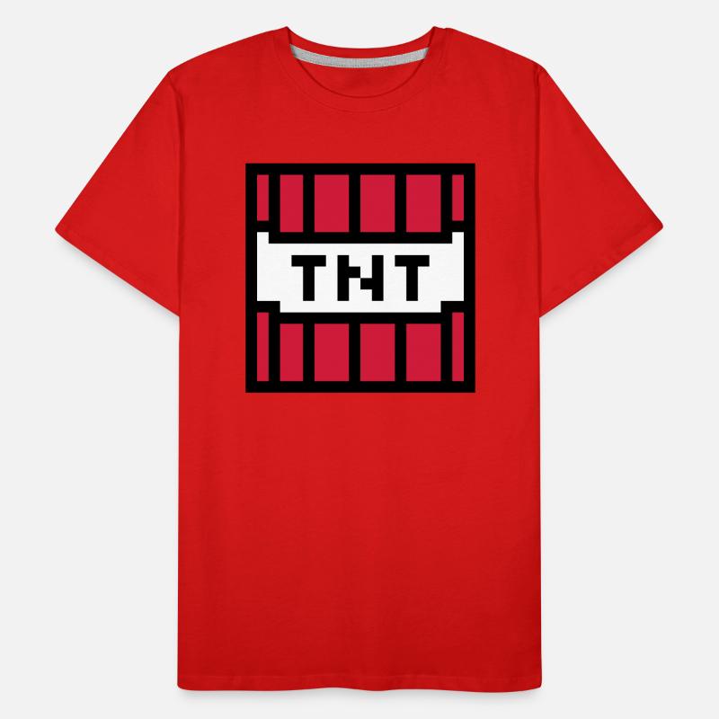 computer pixel retro game zocken nerd angezuendet Männer Premium Bio T-Shirt