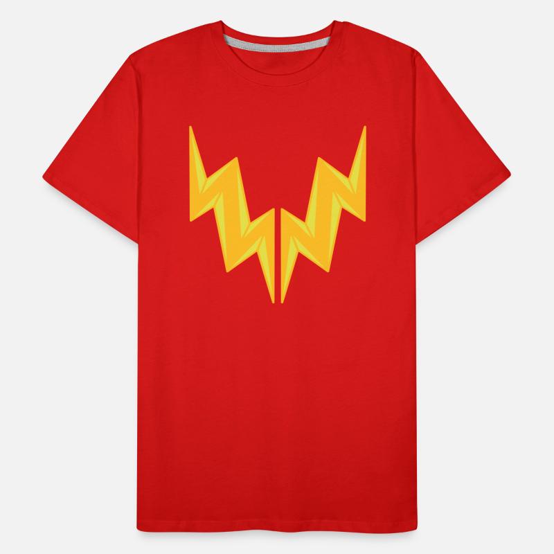 2 éclair électrique signe de danger symbole de l'éclair ka T-shirt bio Premium Homme