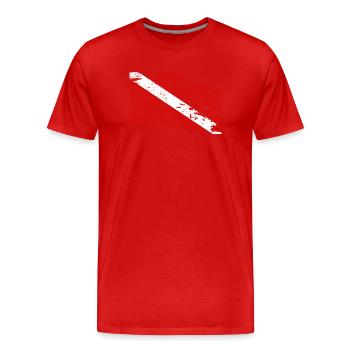 Pavillon de plongée - T-shirt bio Premium Homme - rouge - Devant - Damien (186cm)