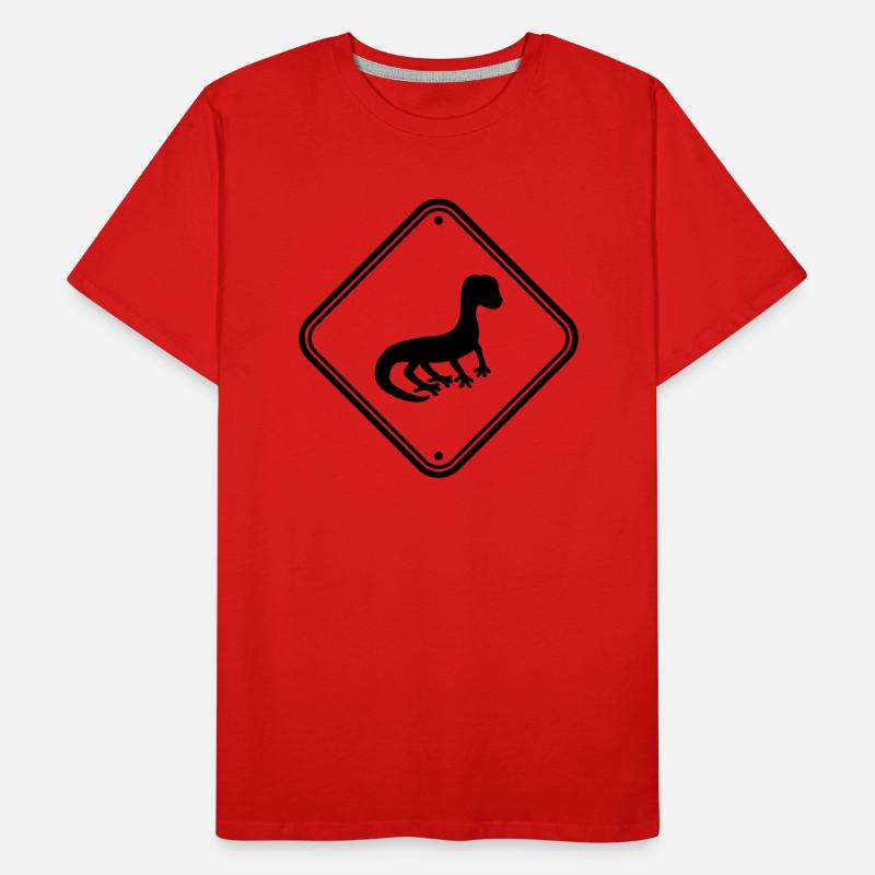 Attention caution caution sign shield silhouette Men's Premium Organic T-Shirt