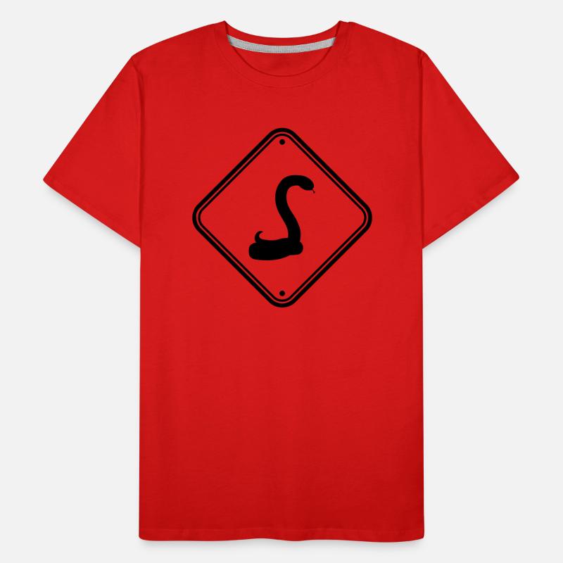 serpent aveugle attention prudence attention h T-shirt bio Premium Homme