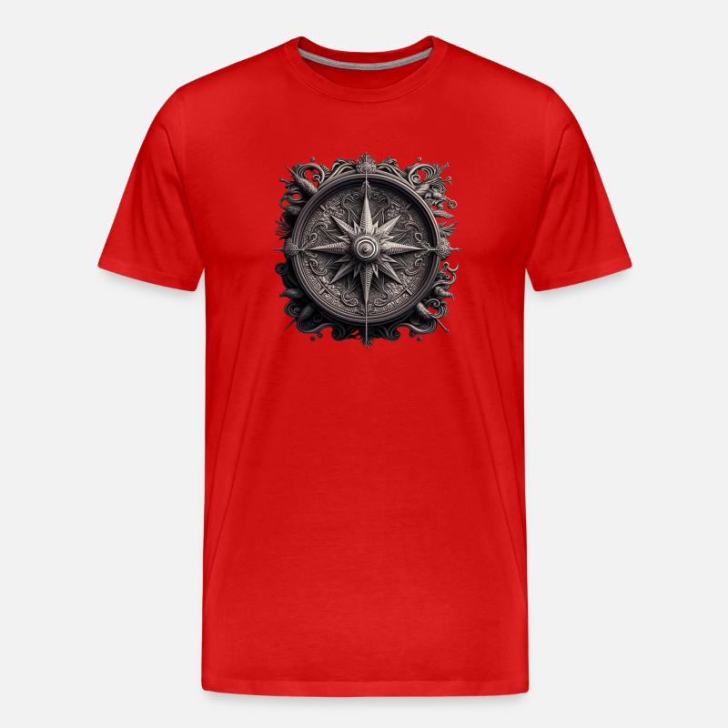 cooles Wikinger Ornament - Männer Premium Bio T-Shirt - Rot