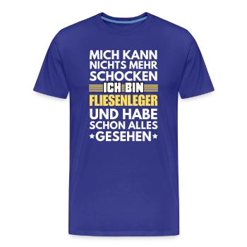 Carreleur non choquable - T-shirt bio Premium Homme - bleu roi - Devant - Damien (186cm)