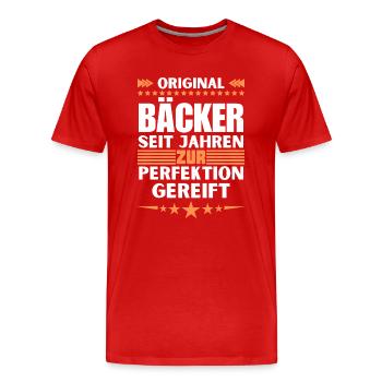 Des boulangers mûris à la perfection - T-shirt bio Premium Homme - rouge - Devant - Damien (186cm)