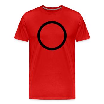 L'OA: O - T-shirt bio Premium Homme - rouge - Devant - Damien (186cm)