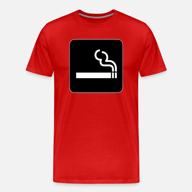 Zigarette! Geschenk Idee Geschenkidee - Männer Premium Bio T-Shirt - Rot