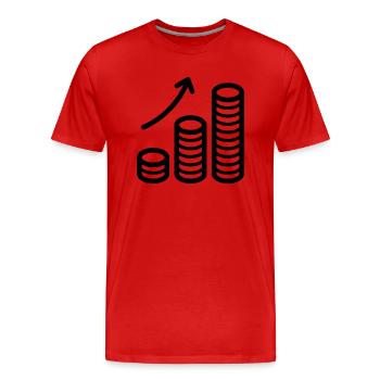 Rendite Geld Zinsen Wachstum - Männer Premium Bio T-Shirt - Rot - Vorne - Damien (186cm)