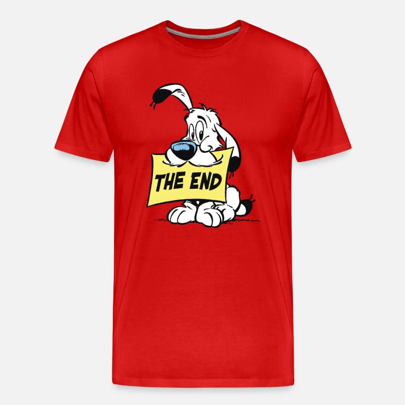Asterix & Obelix - Idefix 'The End' - Herre Premium T-shirt økologisk - rød