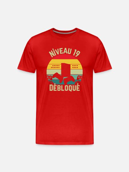 Level 19 Unlocked - Men's Premium Organic T-Shirt - red