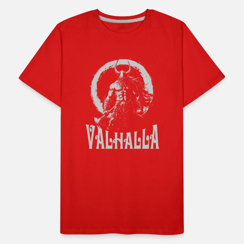 Valhalla Krieger Vikings Wikinger Viking Odin Männer Premium Bio T-Shirt