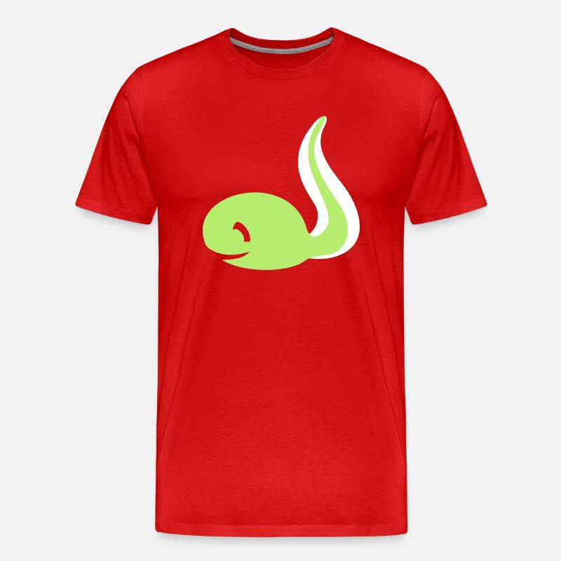 Frosch Kaulquappe - Männer Premium Bio T-Shirt - Rot