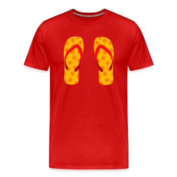 beach strand summer sommer vacation urlaub131 - Männer Premium Bio T-Shirt - Rot - Vorne - Damien (186cm)