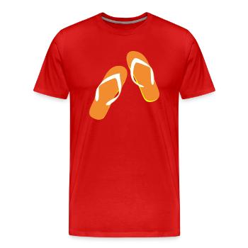 beach strand summer sommer vacation urlaub301 - Männer Premium Bio T-Shirt - Rot - Vorne - Damien (186cm)