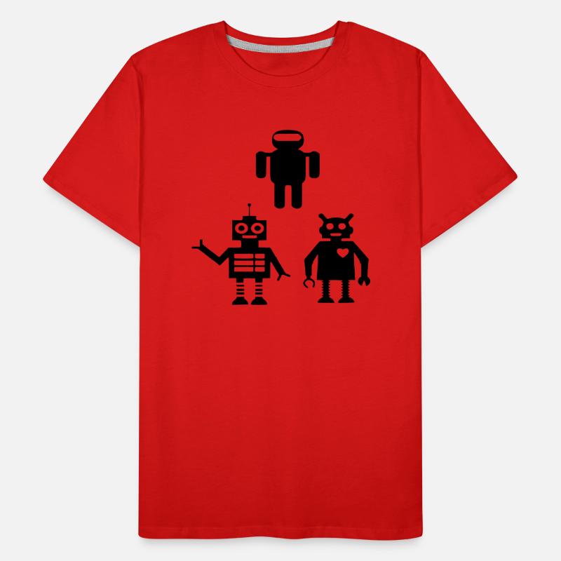 robot android Men's Premium Organic T-Shirt