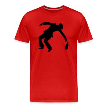 Drunk Man - Men's Premium Organic T-Shirt - red - Front - Damien (186cm)