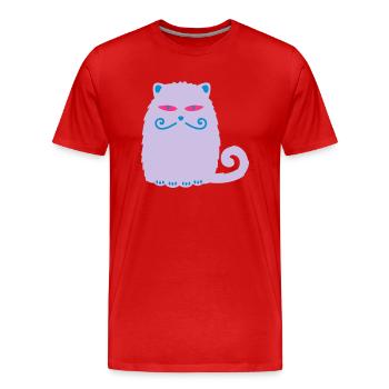 Persian cat - Men's Premium Organic T-Shirt - red - Front - Damien (186cm)