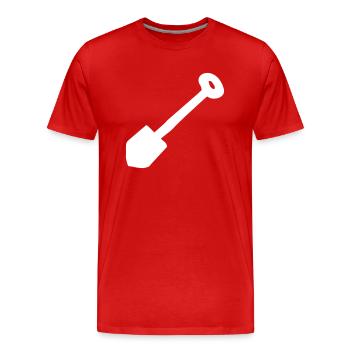 Aide d'une pelle pour les enfants - T-shirt bio Premium Homme - rouge - Devant - Damien (186cm)