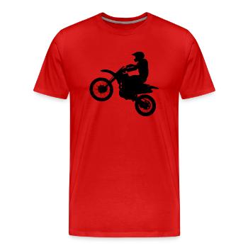 motos de motocross athlète sport motorrad5 - T-shirt bio Premium Homme - rouge - Devant - Damien (186cm)