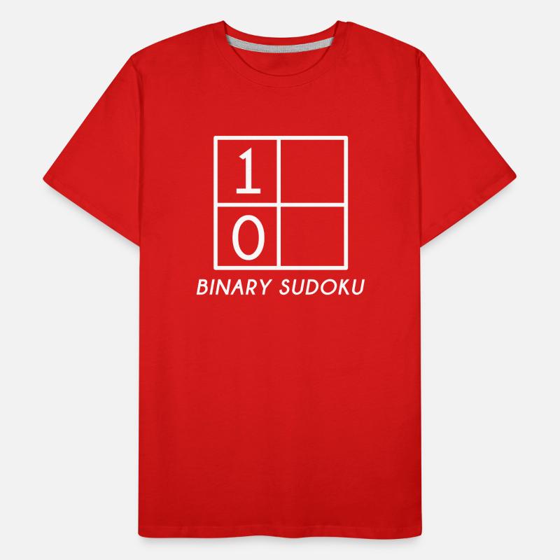 Sudoku Gift Binary Binary Nerd Number Game Men's Premium Organic T-Shirt