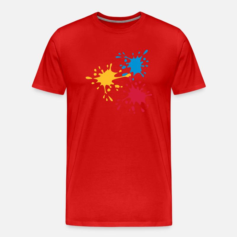 Farbe - Männer Premium Bio T-Shirt - Rot