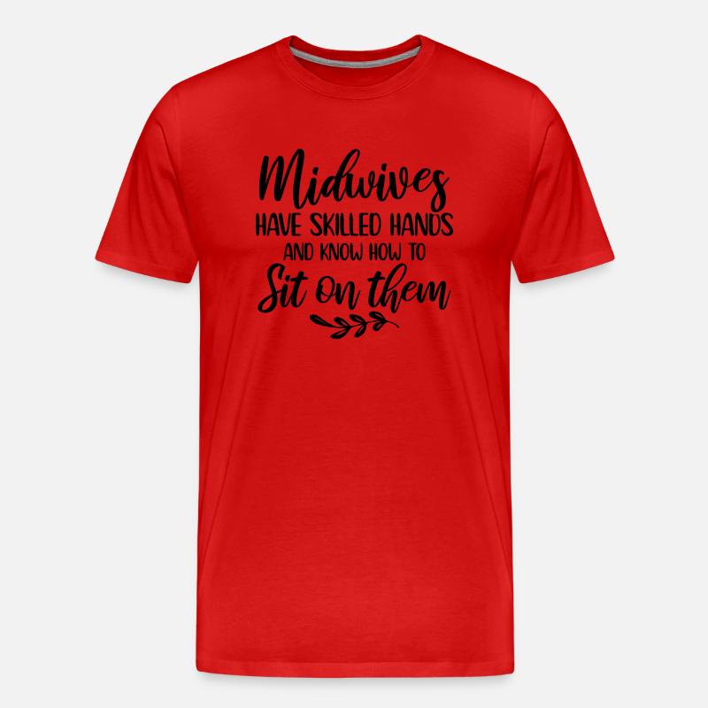 Jordemoder - Herre Premium T-shirt økologisk - rød