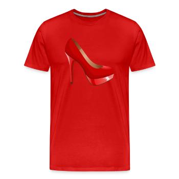 High heels - Männer Premium Bio T-Shirt - Rot - Vorne - Damien (186cm)