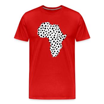 AFRICA - continent of cheetahs pattern - Men's Premium Organic T-Shirt - red - Front - Damien (186cm)