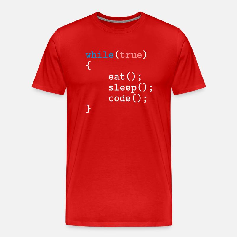 Programmierer, Software, Informatik, Developer - Männer Premium Bio T-Shirt - Rot