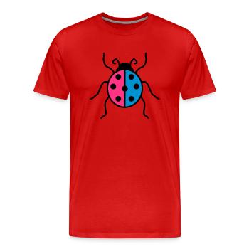 bunt marienkaefer klein suess niedlich kaefer rot - Männer Premium Bio T-Shirt - Rot - Vorne - Damien (186cm)