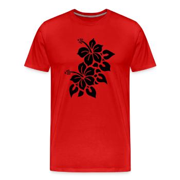 hawaii - Men's Premium Organic T-Shirt - red - Front - Damien (186cm)