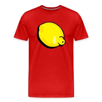 citron lime citron veggie Veggie agrumes - T-shirt bio Premium Homme - rouge - Devant - Damien (186cm)