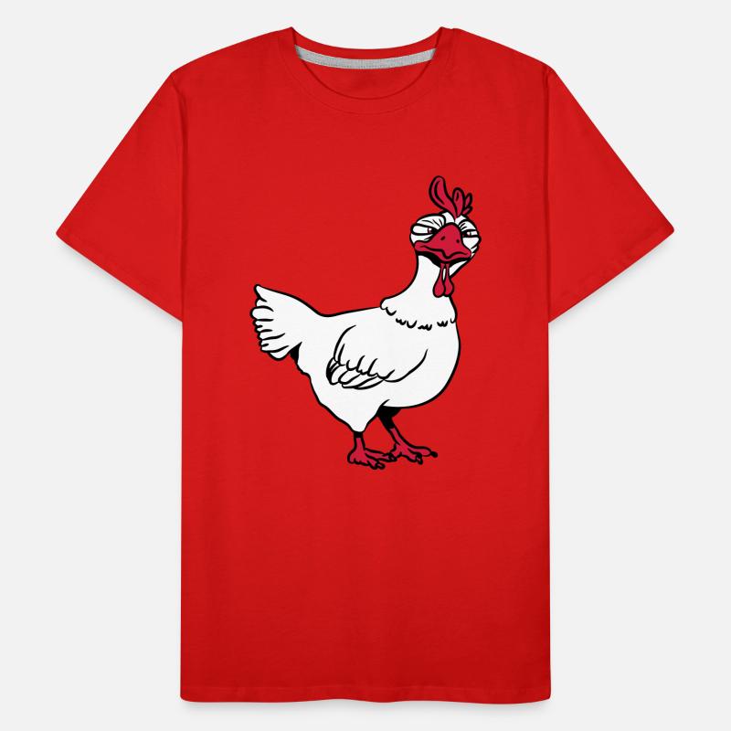 Poulet en colère T-shirt bio Premium Homme