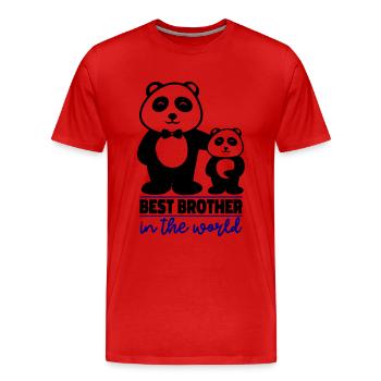 best brother - Men's Premium Organic T-Shirt - red - Front - Damien (186cm)