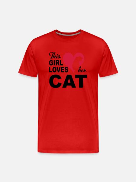 Chat - T-shirt bio Premium Homme - rouge