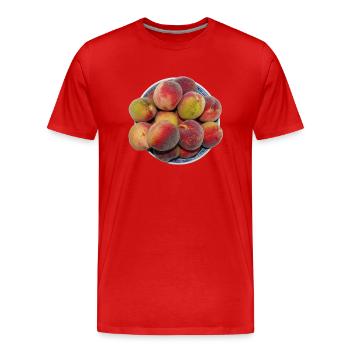 veggie Veggie pêche pêche fruits13 - T-shirt bio Premium Homme - rouge - Devant - Damien (186cm)