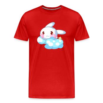 Hase süß Kinder - Männer Premium Bio T-Shirt - Rot - Vorne - Damien (186cm)