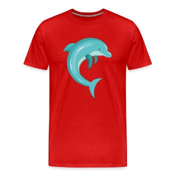 Delfin - T-shirt bio Premium Homme - rouge - Devant - Damien (186cm)